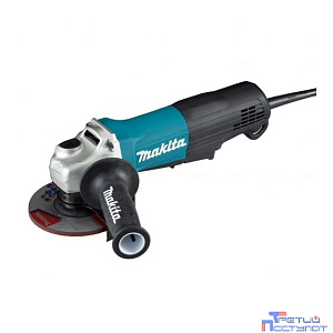 Makita GA5050R Угловая шлифовальная машина [GA5050R] { ф125мм,1300Вт, 11000об\м,2.5кг,кор,anti-restart,пл. пуск,держ-ль Anti-drop,шир.клавиша }