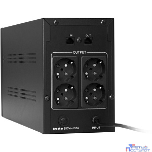 Exegate EP285522RUS ИБП ExeGate SpecialPro Smart LLB-2000.LCD.AVR.EURO.RJ <2000VA/1200W, LCD, AVR, 4 евророзетки, RJ45/11, Black>