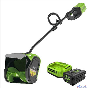 Greenworks Снегоуборщик аккумуляторный, 60V, 30 см, бесщеточный, c 1хАКБ 5Ач и ЗУ [2602607UG]