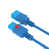 Кабель питания Filum FL-PC-C13F/C14F-C1-0.5-BL 3x1.0 С13 - C14 с фиксацией, 220/250В, 10А, синий, 0.5м (1111323)