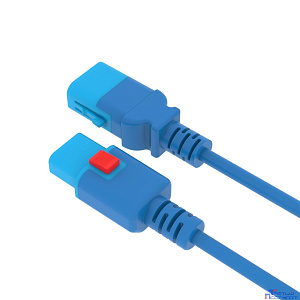 Кабель питания Filum FL-PC-C13F/C14F-C1-0.5-BL 3x1.0 С13 - C14 с фиксацией, 220/250В, 10А, синий, 0.5м (1111323)
