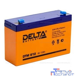 Delta DTM 612 (12 А\ч, 6В) свинцово- кислотный аккумулятор