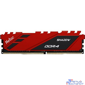 Память DIMM DDR4 16Gb PC21300 2666MHz CL19 Netac Shadow red с радиатором (NTSDD4P26SP-16R)