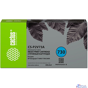 Картридж струйный Cactus CS-P2V73A №730 фото черный (300мл) для HP Designjet T1600/1700/2600