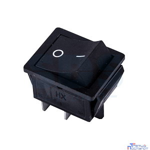 Rexant 36-2380 Выключатель клавишный 250V 15А (4с) (ON)-OFF черный  Б/Фикс