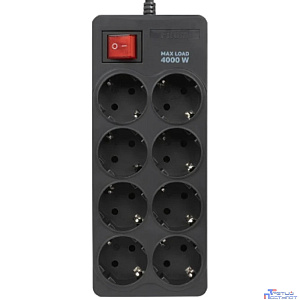 Filum Сетевой фильтр FL-SP8-5.0M-16, 4000 Вт., 8 розеток, шнур 5.0 м., черный {00-01095527}