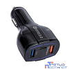 ORIENT QC-12V3B Автомобильное зарядное устройство с функцией быстрой зарядки, поддержка Quick Charge 3.0, 2xUSB-A + 1xUSB Type-C: QC выход - 5В,3.0A/ 9В,1.67А/ 12В,1.25А; 2,3 выходы - 5В,3.5А, цв
