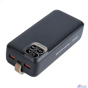 Perfeo Powerbank Atomic Age 30000 mAh/LED дисплей/PD + QC 3.0/Type-C/2 USB/Выход: 5A, max 22.5WBlack (PF_E1478)