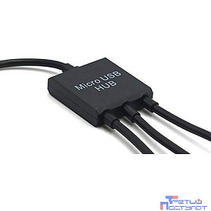 KS-is KS-319 Адаптер OTG 2xUSB 2.0 с доп. питанием microUSB F в USB Type C M