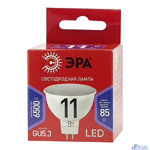 ЭРА Б0045347 Лампочка светодиодная RED LINE LED MR16-11W-865-GU5.3 R GU5.3 11 Вт софит холодный дневной свет