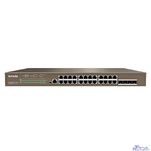 TENDA TEG5328P-24-410W Коммутатор L3 управляемый в стойку PoE  24-Ports 10/100/1000 Base-T + 4-Ports 1000 Base-X SFP (PoE бюджет 370W)