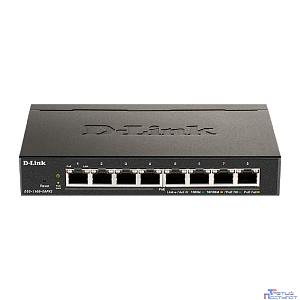 D-Link DGS-1100-08PV2/A3A Настраиваемый L2 коммутатор с 8 портами 10/100/1000Base-T (8 портов PoE 802.3af/at, PoE-бюджет 64 Вт)