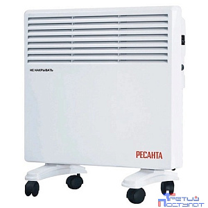 Ресанта ОК-1000Е (LED) [67/4/12] Конвектор { 500/1000 Вт, защита от перегрева, электронный термостат, LED дисплей, таймер выключения, защита IPX4, вес 4 кг }