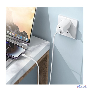 BOROFONE BX121/ PD кабель Type-C-Lightning/ 1m/ 27W/ Нейлон/ белый