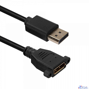 Кабель ACD Кабель ACD-DDPF2-30B |ACD-DDPF2-30B| DisplayPort 1.2, DP extension, Golden Plated, 20m/20f, Черный, |ACD-DDPF2-30B| 3м (742514)