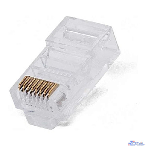Filum  Коннектор  FL-NA-PLUG5E-1 RJ-45, 5E кат., 8p8c, 6 мкм, универсальный, для одножильного и многожильного кабеля, уп/100 шт