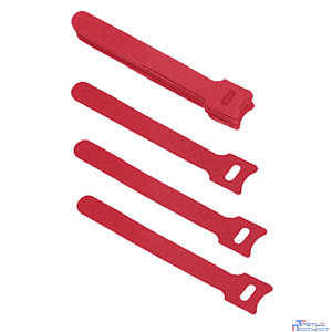 Cabeus CLAMP-135-RD Хомут для кабеля, липучка с мягкой застежкой, 135x14 мм, красный (10 шт.)