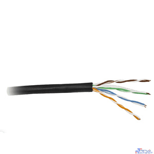 5bites Кабель Express US5525-305BPE витая пара UTP/SOLID/5E/24AWG/COPPER/PVC+PE/BLACK/OUTDOOR/DRUM/305M