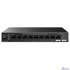 IP-COM G1110PF-8-120W Коммутатор неуправляемый PoE, 10 портов, 9x1 Гбит/с, SFP 1х1 Гбит/с, PoE 8х30 Вт (до 102 Вт), настольный