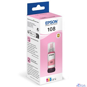 EPSON C13T09C64A  Картридж 108 EcoTank Ink для Epson L8050/L18050, Light Magenta 70