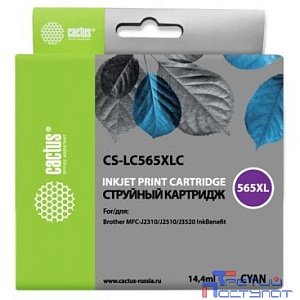 Cactus LC565XLC Картридж  для Brother  MFC-J2510, голубой