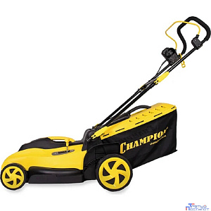 CHAMPION Газонокосилка эл. EM4217 { 1,8 кВт пласт+ткань травосб. 50л  шир.420мм выс.20-70мм, 12,5кг }