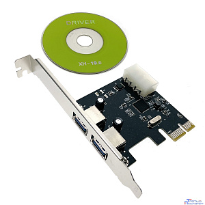 Espada Контроллер PCI-E, USB3.0 2 порта , чип ASM1042, модель EU30A2 (46048)