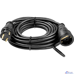Удлинитель силовой Stayer 55026-10, розеток 1шт, 3x1.5 кв.мм, 10м, КГ, без катушки, черный