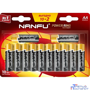Nanfu Батарейка щелочная AA (10+2шт.)