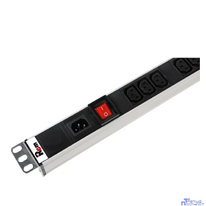 REM Вертикальный блок розеток Rem-16 с выкл., 10  Shuko, 10 C13, вход IEC 60320 C20 16A, алюм., 33-38U (R-16-10S-10C13-V-1420)