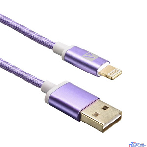 Кабели USB ACD USB кабель ACD-Style Lightning ; USB-A 2-сторонние коннекторы, нейлон, 1м, фиолетовый (ACD-U913-P6P)