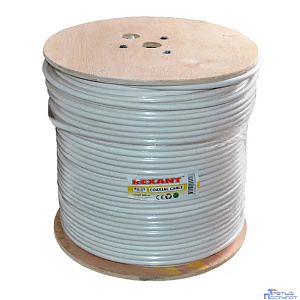 Rexant (01-3011) Кабель коаксиальный магистральный RG-11U, 75Ом, CCS/Al/Al, 83%, 305м, OUTDOOR, черный