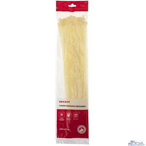 Rexant (07-0400) Хомут nylon 5.0 х 400 мм 100 шт белый
