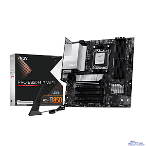 Материнская плата MSI PRO B850M-P WIFI SocketAM5 AMD B850 4xDDR5 mATX AC`97 8ch(7.1) 5Gigabit RAID+HDMI+DP