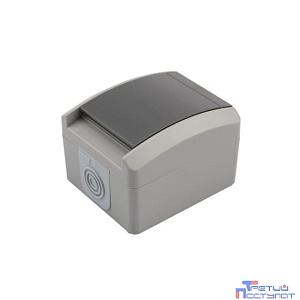 Rexant KR-78-0611 Розетка одноместная KRANZ INDUSTRIAL открытой установки с заземлением, IP54 серая