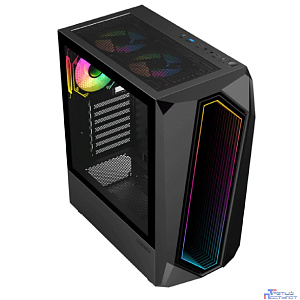 GameMax Корпус Time Bandit (Midi Tower, ATX, Черн., Зак. стекл., 1*USB3.0, 2*USB2.0, 3*120 ARGB)