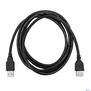 Bion Кабель удлинительный USB 2.0 AM/AF, 1.8 м, черный [BXP-CCP-USB2-AMAF-018]