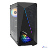 Exegate EX293016RUS Корпус Miditower ExeGate EVO-8225-NPX700 (ATX, БП 700NPX с вент. 12см, 2*USB+1*USB3.0, черный, 2 вент. с RGB подсветкой и полоса на передней панели, боковая панель - закаленное сте