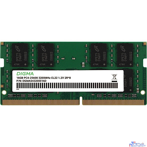 Digma DDR4 SODIMM 16GB DGMAS43200016D PC4-25600, 3200MHz