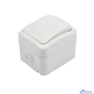 Rexant KR-78-0603	 Переключатель проходной KRANZ Mini OG открытой установки, IP54 белый