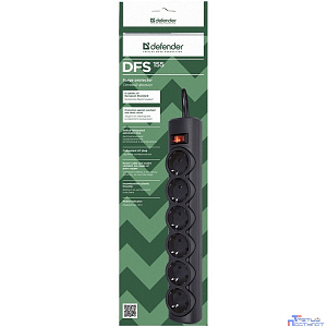 Defender Фильтр DFS 155 5.0 m, 6 розеток, черный [99496]