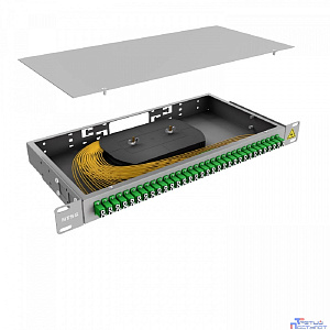 NTSS Кросс 19" NTSS PREMIUM, предсобранный 1U, 32 порта LC/APC duplex, 9/125 мкм, (сплошная панель, розетки, сплайс 2шт, КДЗС, пигтейлы) NTSS-RFOB-PM-1U-32-2LC/A-9-SP1.5G0A