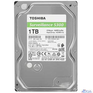 HDD 1Tb TOSHIBA S300 Surveillance 5400rpm 64Mb SATA3 3,5" HDWV110UZSVA"
