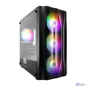 1STPLAYER Корпус FIREBASE X3-M Black / mATX, TG / 4x120mm LED fans inc. / X3-M-BK-4F1