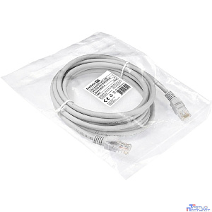 Exegate EX286384RUS Патч-корд LSZH UTP-RJ45-RJ45-5e-3M-LSZH-GY, UTP, cat.5e, 3м, серый