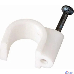 Rexant (07-4012) Крепеж кабеля круглый 12мм, белый (50 шт/уп)