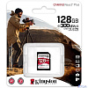 SecureDigital 128GB Kingston SDHC, UHS-II Class U3 V90, чтение: 300Мб/с, запись: 260Мб/с <SDR2/128GB>