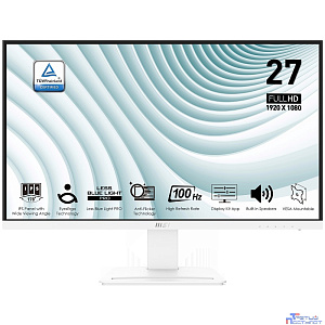 MSI PRO 27" MP273AW белый {IPS 1920x1080 100Hz 5ms 178/178 300cd HDMI DispalyPort 2x3W VESA} [9S6-3PB4CH-097/9S6-3PB4CH-217 ]