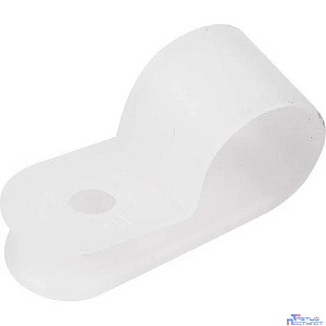 Rexant (07-4406) Скоба под винт 6мм, белая (50 шт/уп)