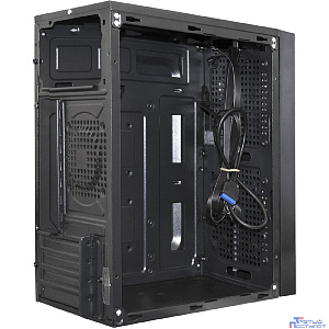 Exegate EX297475RUS Корпус Minitower ExeGate mEVO-9302-NPX450 (mATX, БП 450NPX с вент. 12см, 2*USB+1*USB3.0, HD аудио, черный, с RGB подсветкой)